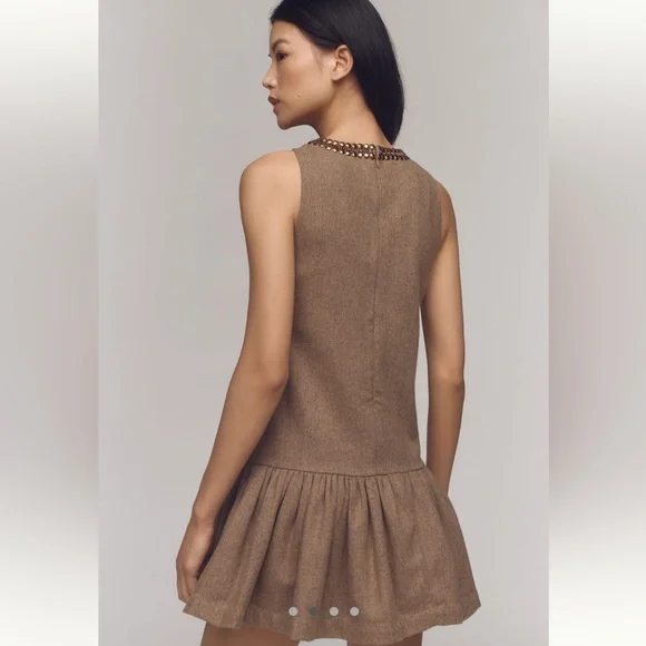 By Anthropologie beaded keyhole sleeveless minidress - Picture 4 of 15